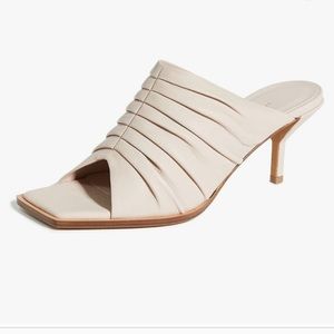🎊Host Pick🎊🆕 3.1 PHILLIP LIM "Georgia" Ruched Ivory Leather Mule